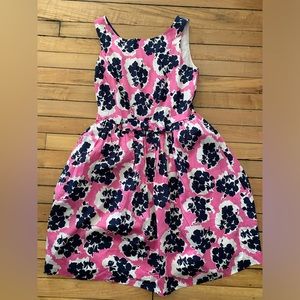NWOT BODEN pink and black abstract floral dress